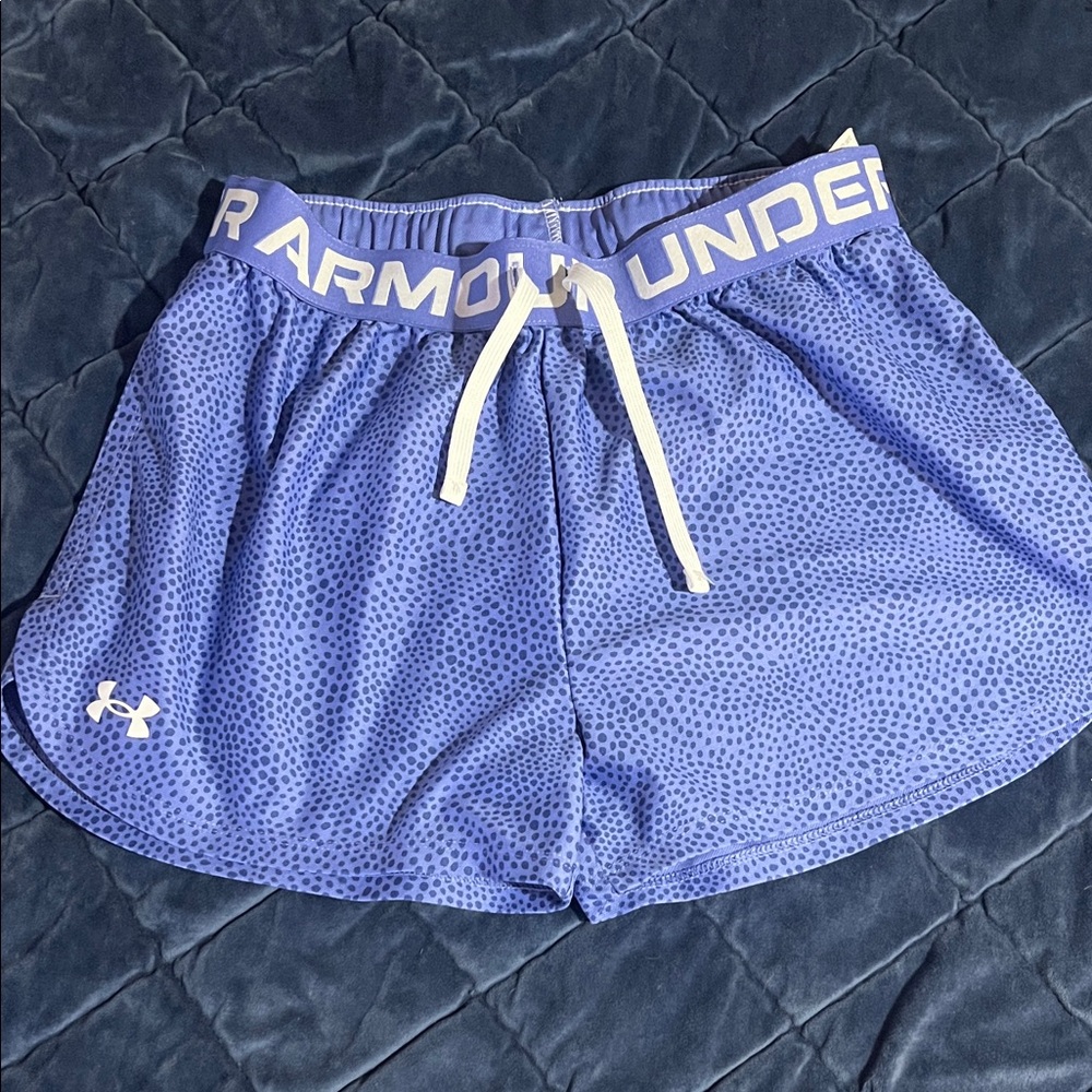 Under Armour Women's Patterned Blue Shorts